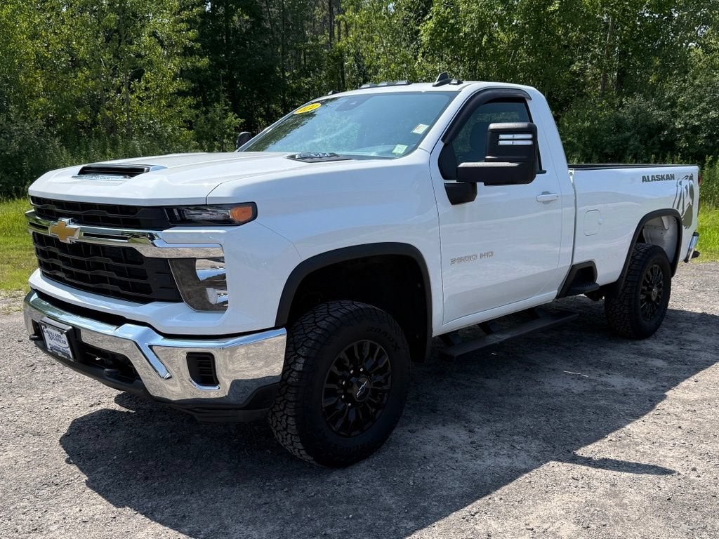 2024 Chevrolet Silverado 3500 HD LT in Summit White — front three-quarter view