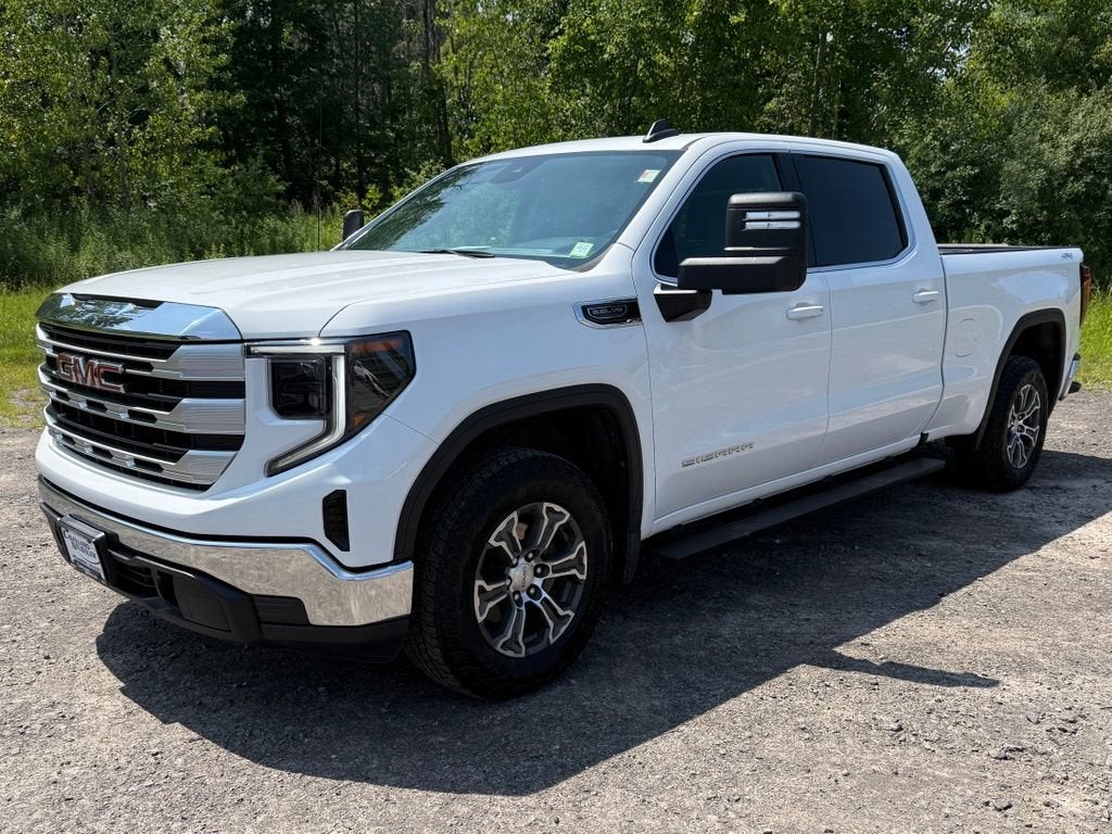 2024 GMC Sierra 1500 SLE in Summit White — front three-quarter view