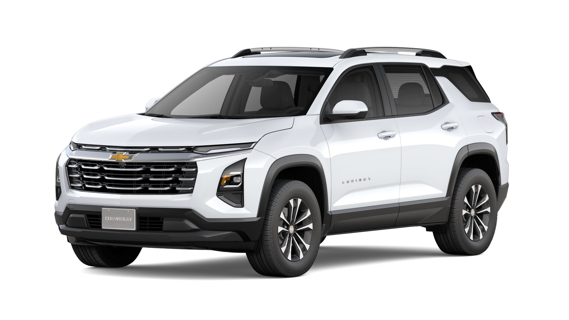 2027 Chevrolet Equinox AWD LT in Summit White — front three-quarter view
